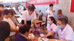 图为鲁勇一行看望北京按摩医院在王寺镇开展义诊活动的医护工作者和村民 - 残疾人联合会