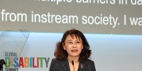 图为中国残联主席、康复国际主席张海迪在英国伦敦出席首届全球残疾人事务峰会 - 残疾人联合会