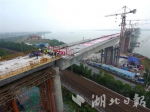 汉十高铁一转体桥成功转体 为全线最重跨度最大 - 新浪湖北