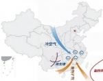 近期南方持续阴雨天气原理示意图，冷暖空气频繁交汇于长江中下游 省气象局 提供 - 新浪湖北