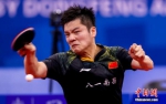 资料图：中国八一队樊振东在军运会乒乓球比赛中。中新社记者 张畅 摄 - 新浪湖北