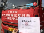 湖北省交通厅特意为集卡开具了“紧急运输通行证”，确保运输路上一路“绿灯”。（汉欧国际供图） - 新浪湖北