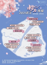 2021年武汉樱花花期预报图 - 新浪湖北