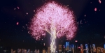 @小宇航拍 根据灯光秀用动画二次创作出一棵巨型“樱花树” - 新浪湖北