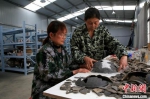 考古人员正在整理陶器碎片 杨东 摄 - 新浪湖北