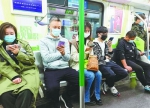 10月18日下午，地铁6号线列车上，市民自觉佩戴口罩乘车。记者李永刚 摄 - Hb.Chinanews.Com