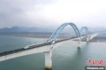 一列动车组列车稳驶离湖北宜万铁路宜昌长江大桥　陈龙　摄 - 新浪湖北