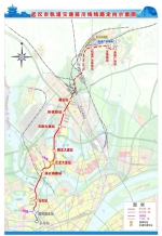 前川线一期线路走向图（红色实线段） - 新浪湖北