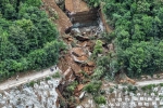 图为7月9日拍摄的滑坡现场（无人机照片）。新华社记者 伍志尊 摄 - 新浪湖北