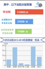 武汉法院五年审判大数据 - 湖北法院