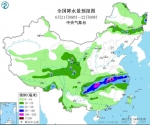 全国降水量预报图（6月21日08时-22日08时）来源：中央气象台网站 - 新浪湖北