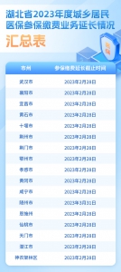 湖北省2023年度城乡居民医保参保缴费时间延长 - 新浪湖北